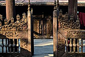 Myanmar - Mandalay, Shwe In Bin Kyaung a wonderful example of the Burmese unique teak architecture and wood-carving art. 